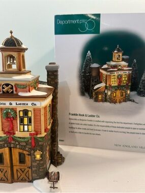 Department 56 New England Series - Franklin Hook & Ladder Co. Christmas Village
